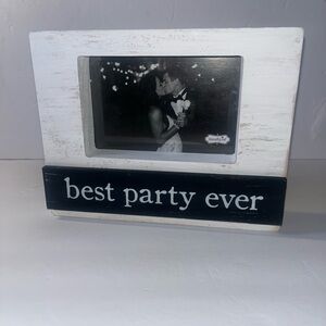 Mud Pie Wedding Party Collection BEST PARTY EVER Frame- 7" x 9" (Holds 4" x 6")